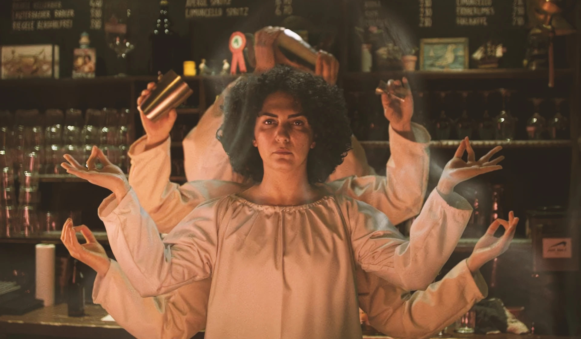 A scence from the award winning film Shahid featuring Baharak Abdolifard.